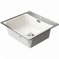 Undermount kitchen sink made of ceramic in white 30 x 18 x 10 inches
