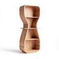 Wooden bookshelf for living room storage with three shelves 150 x 50 x 30cm